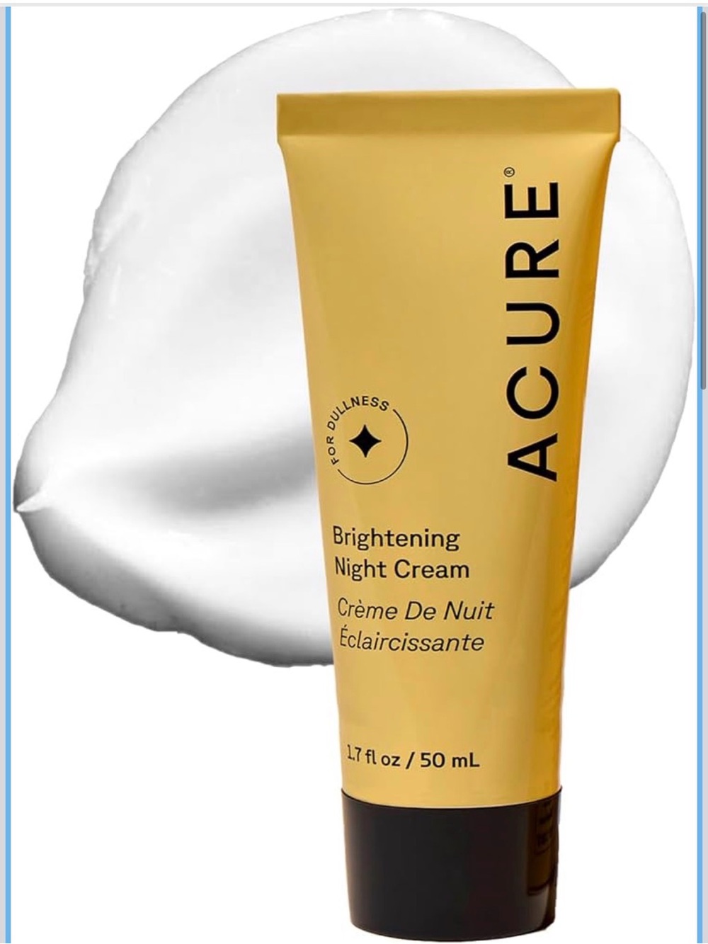 Acure Brightening Night Cream, Nighttime Skin Moisturizer & Hydration, 50ml
